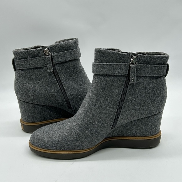 Dr. Scholl’s Jacinda Gray Wedge Ankle Booties Size 8.5 Sustainable Comfort | NIB - Picture 10 of 12